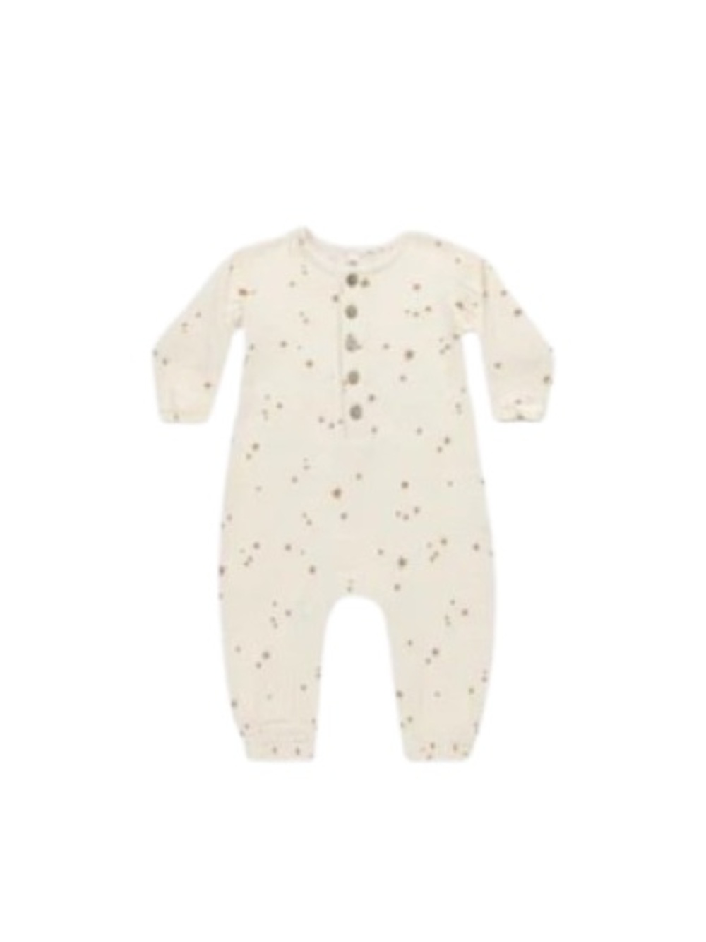 Quincy Mae Cream Long-Sleeve Star Jumpsuit